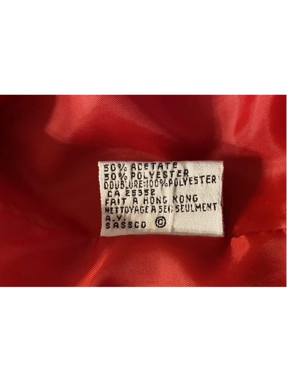 Vtg Jacqueline Ferrar Red Blazer Dress Size 8 Double Breasted Scallop Pkts Lined - Picture 7 of 9